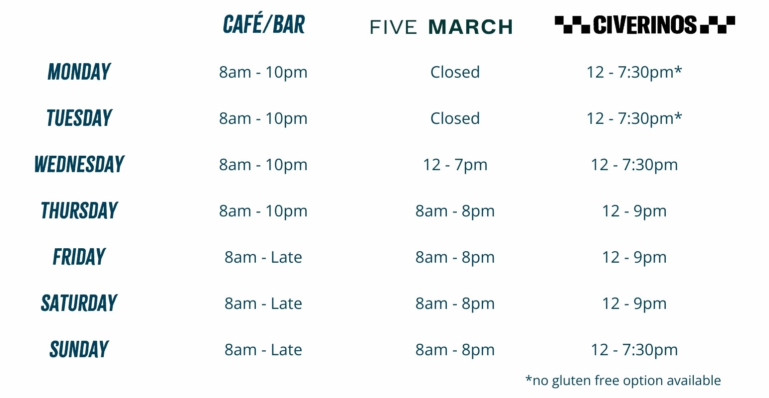 canteen opening times march25 2